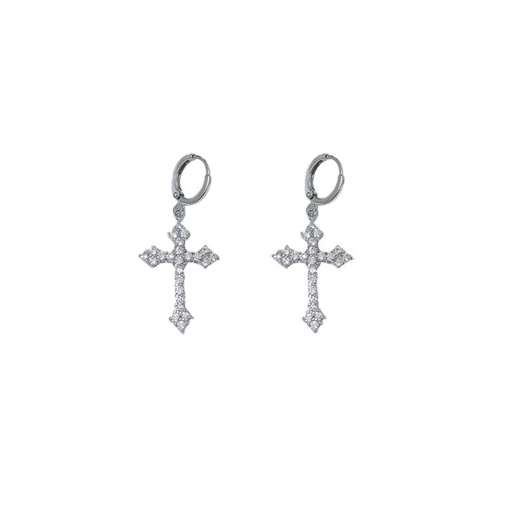 Elegant Cross Earrings with Sparkling Stones Kalsten
