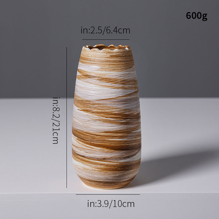 Artistic Spiral Design Ceramic Vase Kalsten