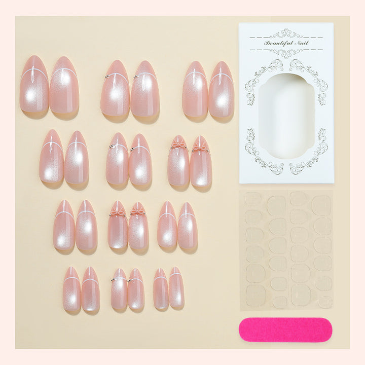 Premium Decorative Press-On Nail Set with Elegant Embellishments Kalsten