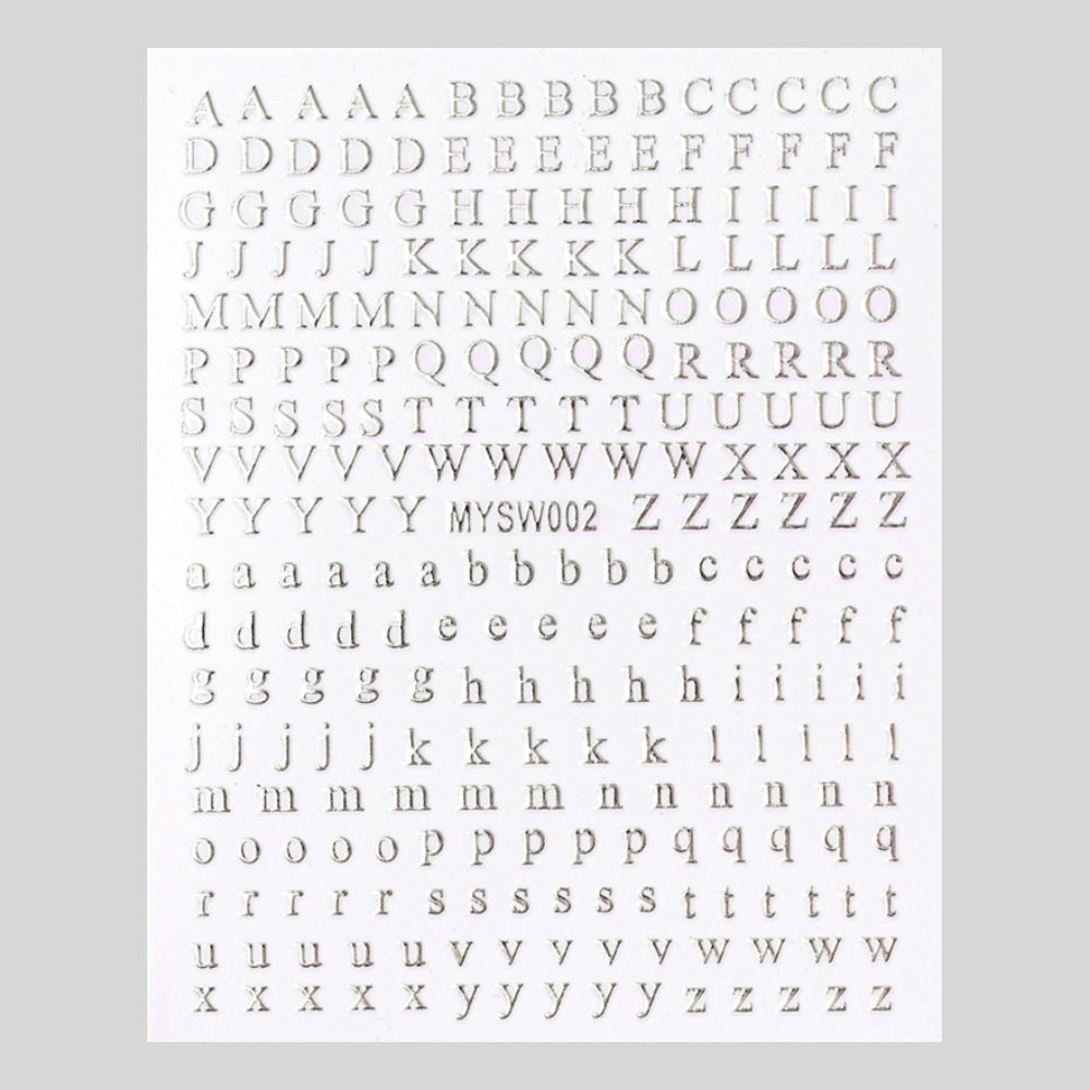 Decorative Alphabet Nail Art Charms