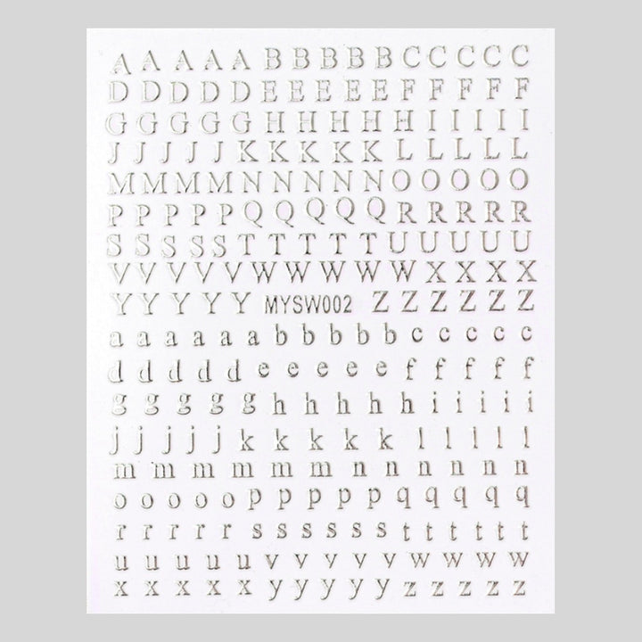 Decorative Alphabet Nail Art Charms
