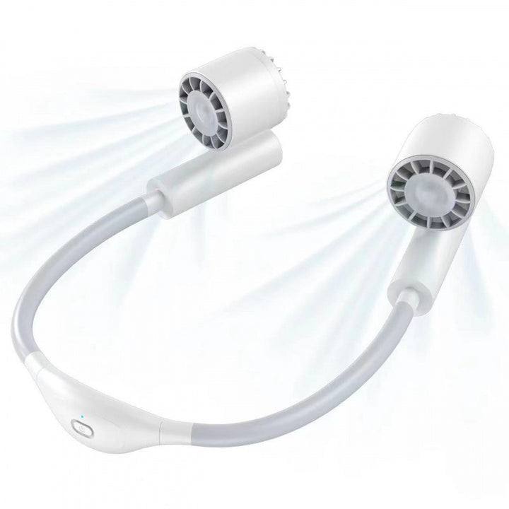 Cooling hands-free bladeless neck fan with adjustable gooseneck and rechargeable battery Kalsten