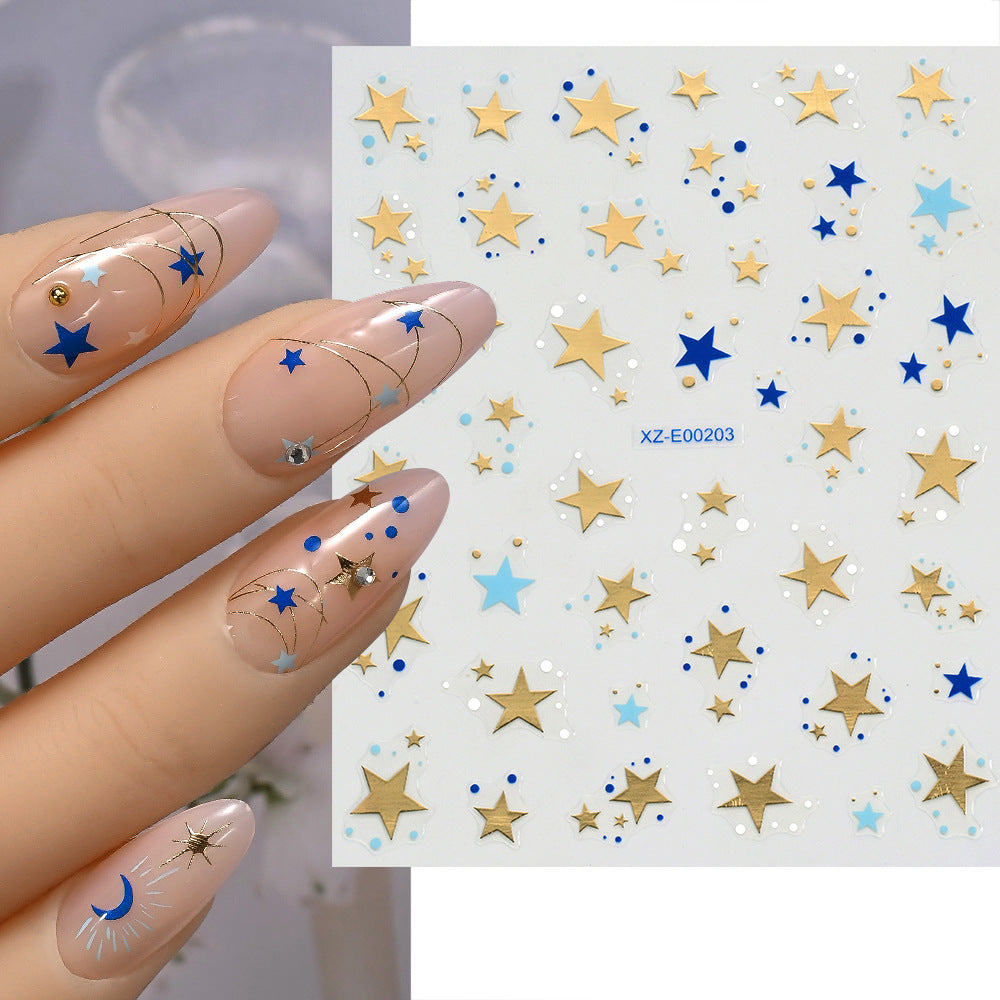 Abstract Wave Nail Art Stickers