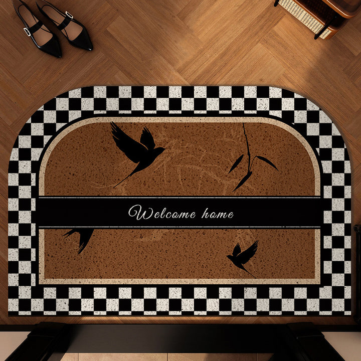 Artistic Floral Welcome Mat