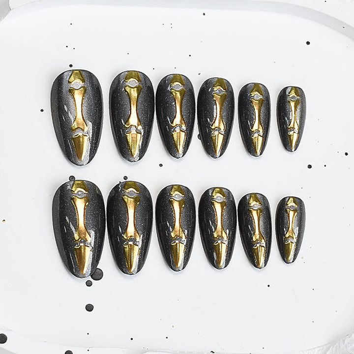 Metallic Decorative Press-On Nail Tips Kalsten