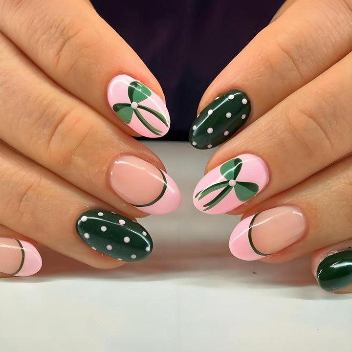 Art nail set with floral accents and playful designs Kalsten