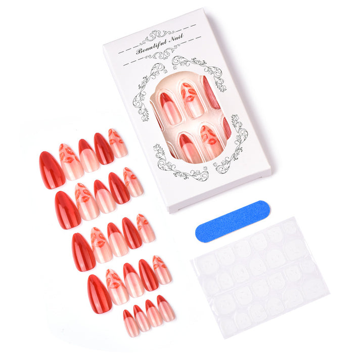 Artistic Kiss Print Press-On Nail Set
