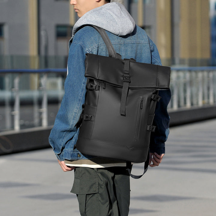 Stylish rolltop backpack with versatile organization compartments Kalsten