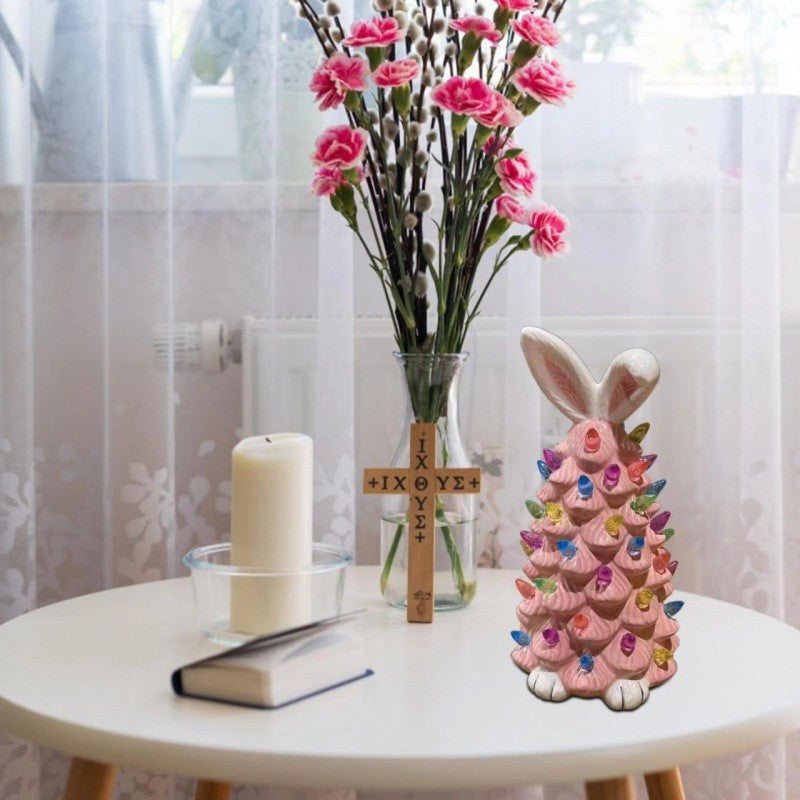 Whimsical Bunny Figurine Decor Kalsten