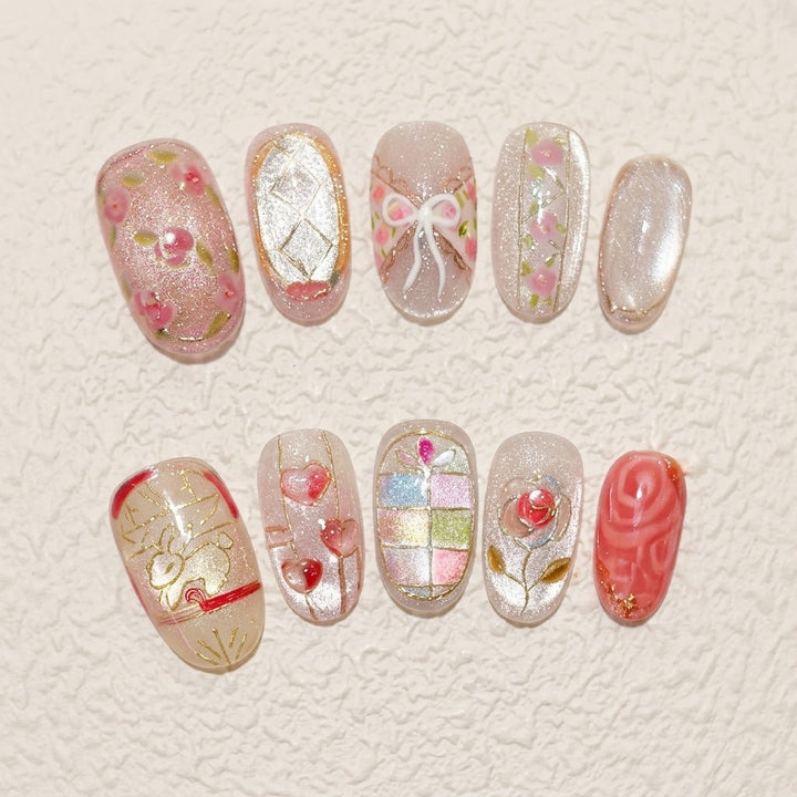 Artistic Press-On Nail Art Collection