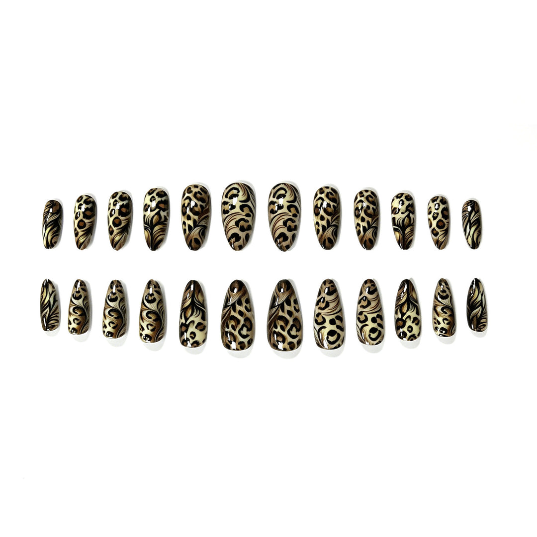Premium Artistic Leopard Print Nail Enhancements Kalsten