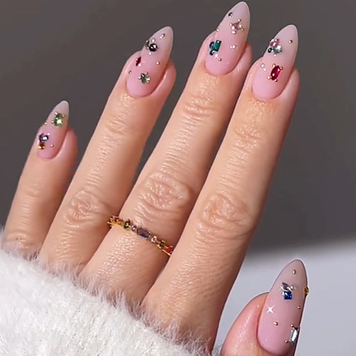 Artificial nail set with sparkling detailing Kalsten