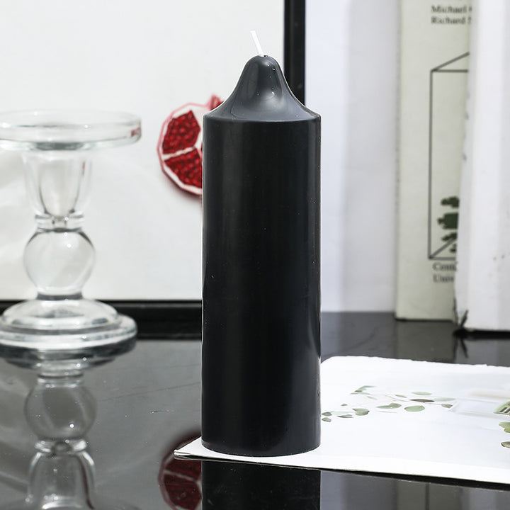 Hand-Poured Dome-Peak Sculptural Pillar Candle