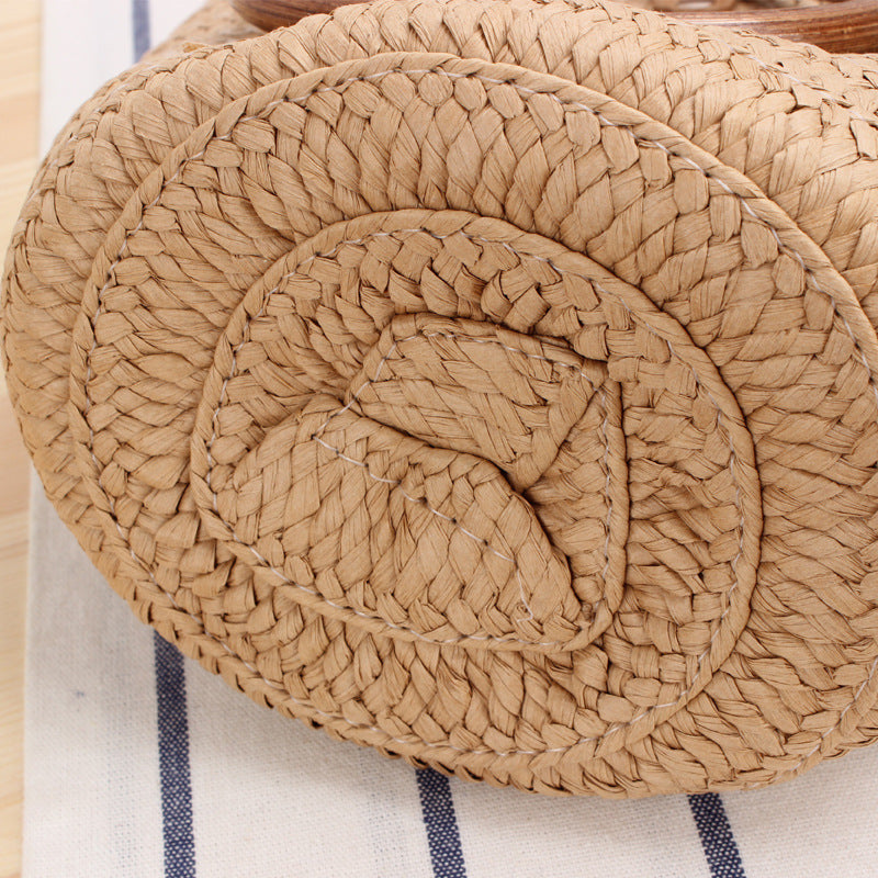 Braided tote bag with innovative ring handle Kalsten