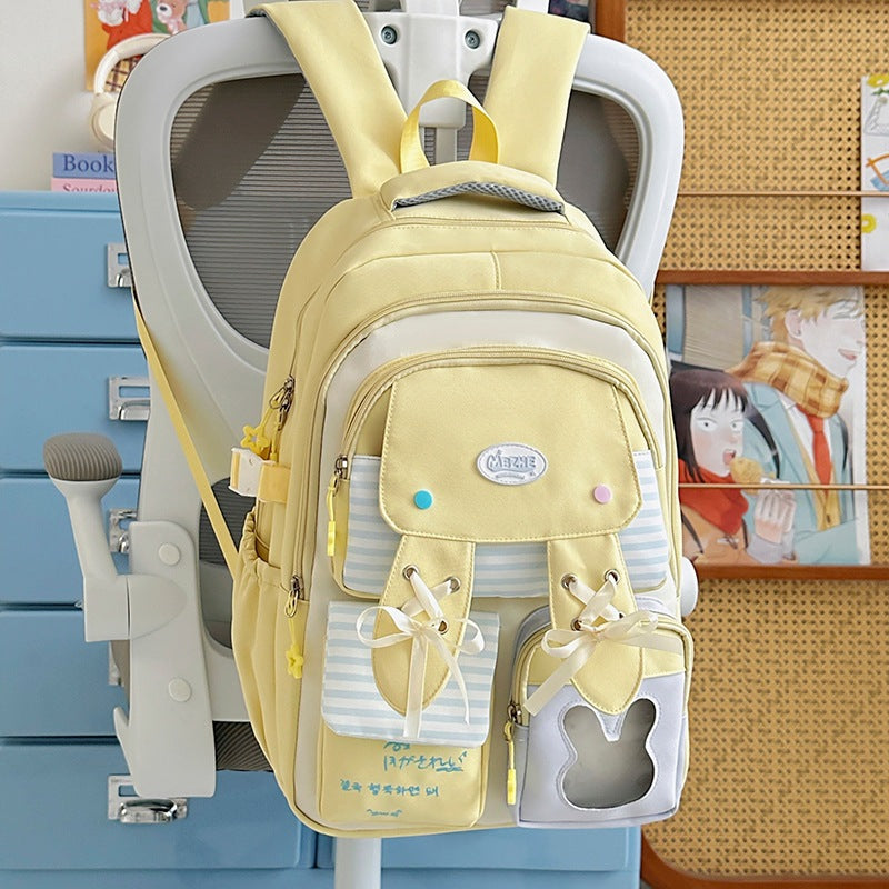 Playful Bunny-Ear Print Backpack Kalsten