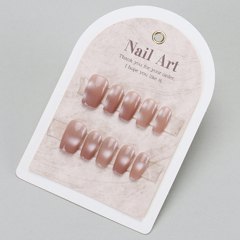 Stylish Press-On Nail Set with Elegant Glitter Accents Kalsten