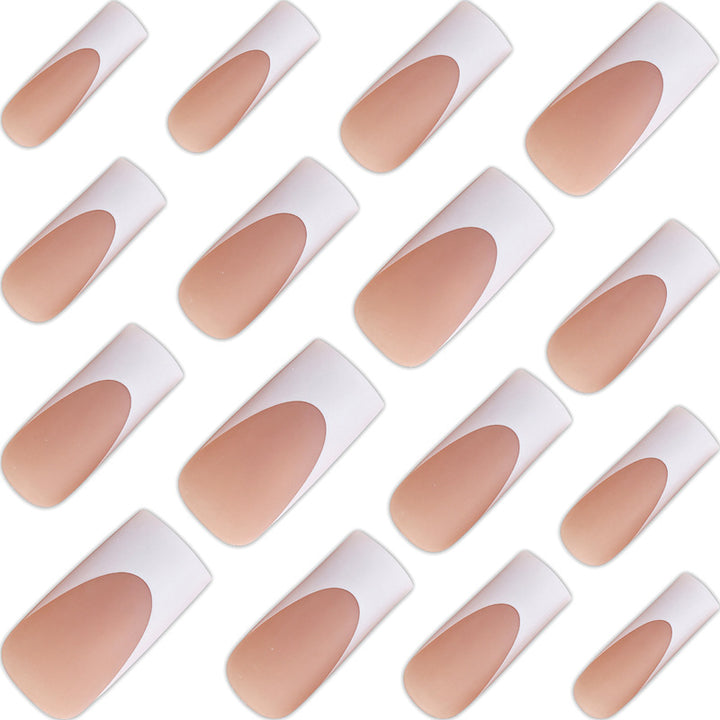 Stylish French Tip Press-On Nails Kalsten