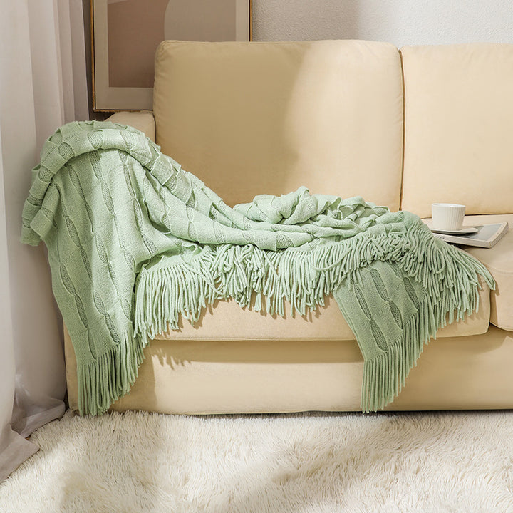 Cozy Textured Throw Blanket Kalsten
