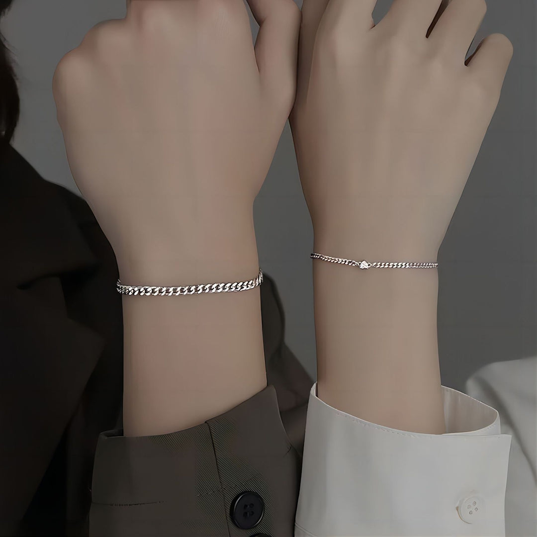 Delicate Braided Silver Chain Bracelet Kalsten