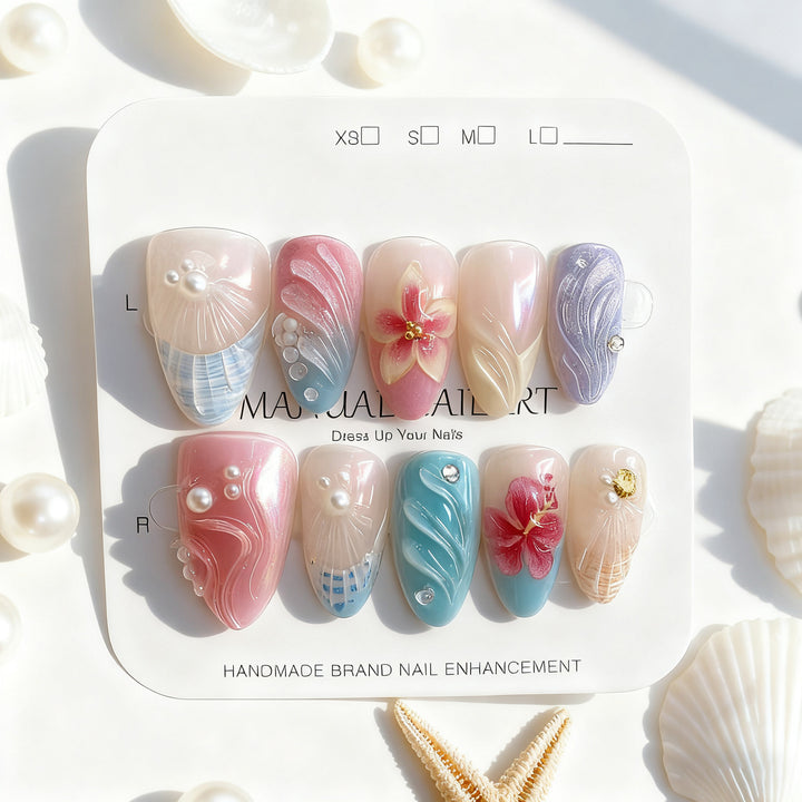 Handmade Artistic Press-On Nail Set