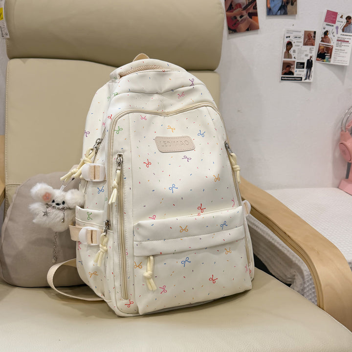 Stylish School Backpack with Fun Patterned Accents Kalsten