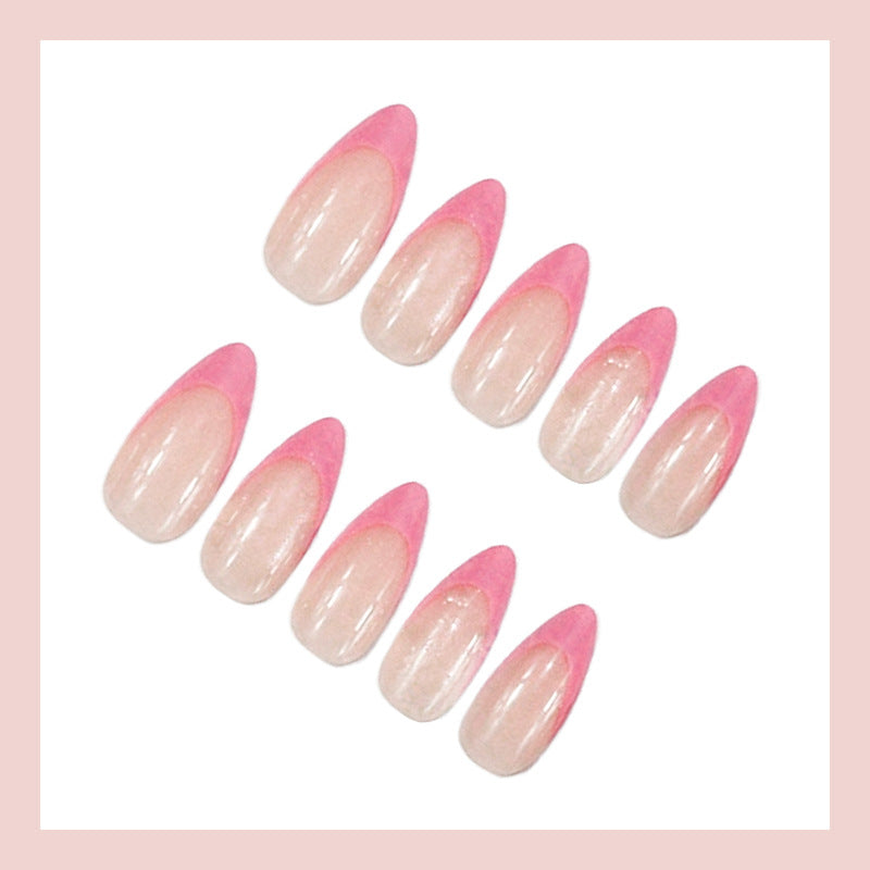 Acrylic nail set with elegant pointed shapes and glossy accents Kalsten