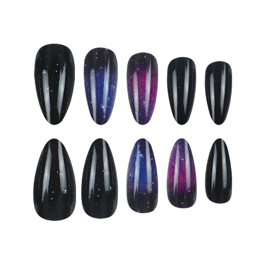 Artistic Galaxy-Inspired Press-On Nails Kalsten