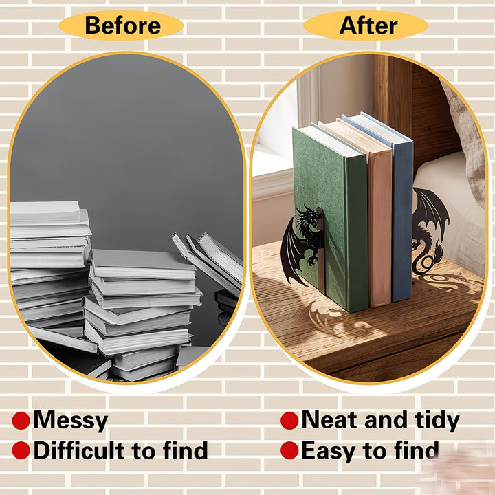 Dragon-Themed Decorative Bookends