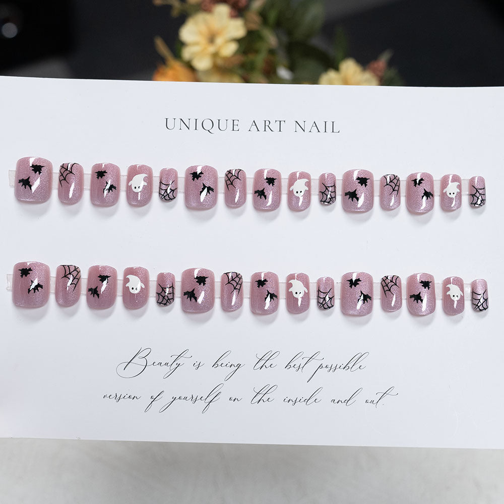 Halloween-Themed Press-On Nail Art