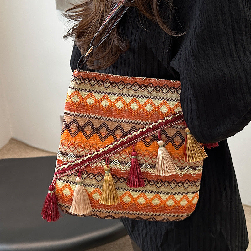 Decorative Embroidered Shoulder Bag