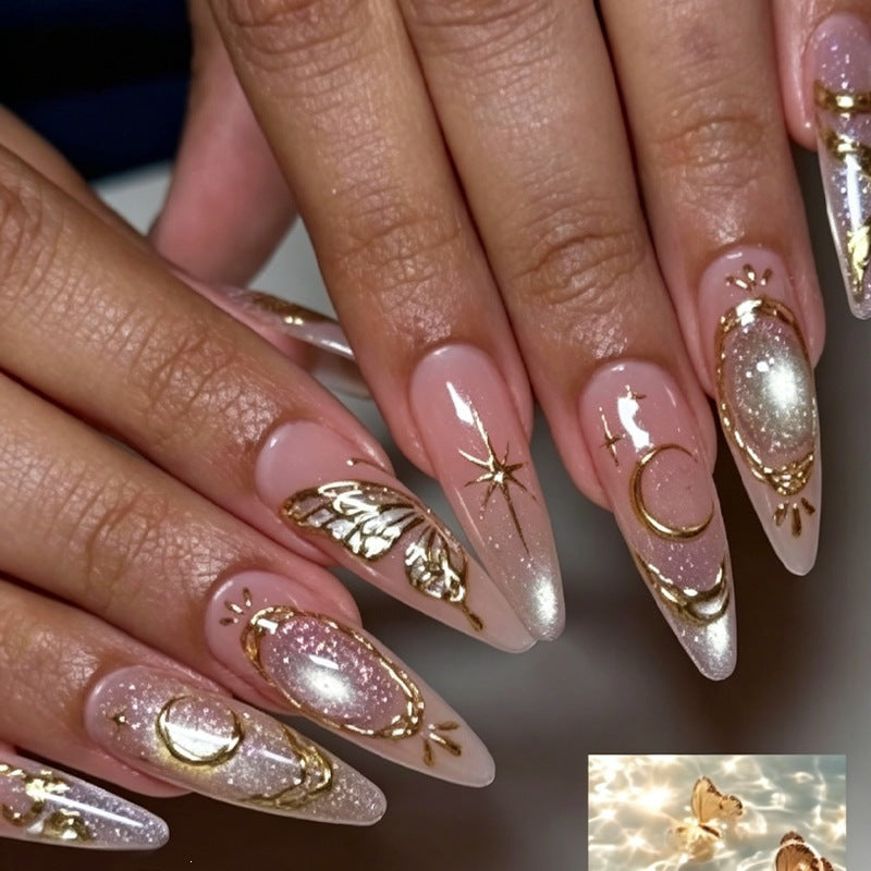 Artificial Nail Set with Elegant Accents Kalsten