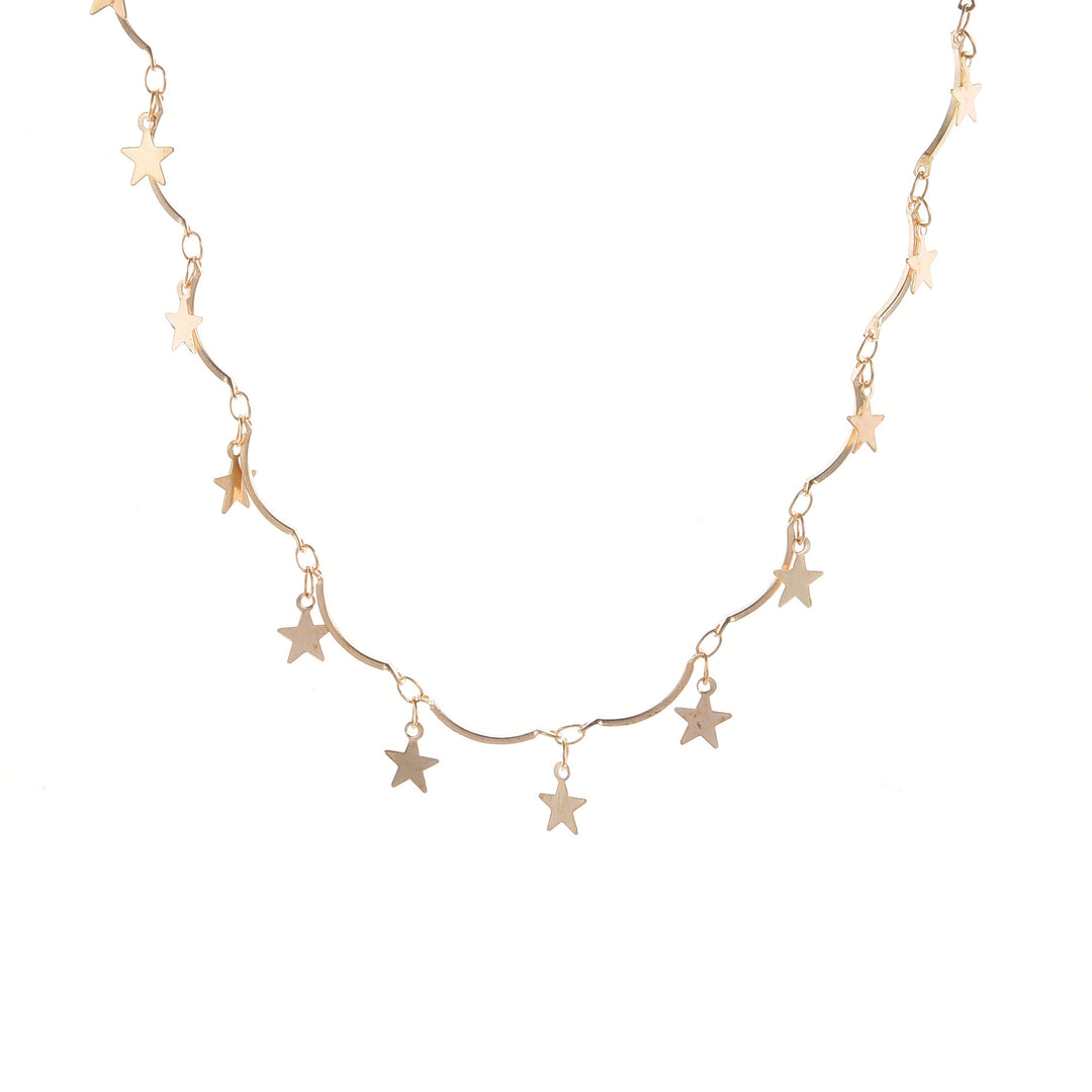 Star Charm Linked Chain Necklace Kalsten