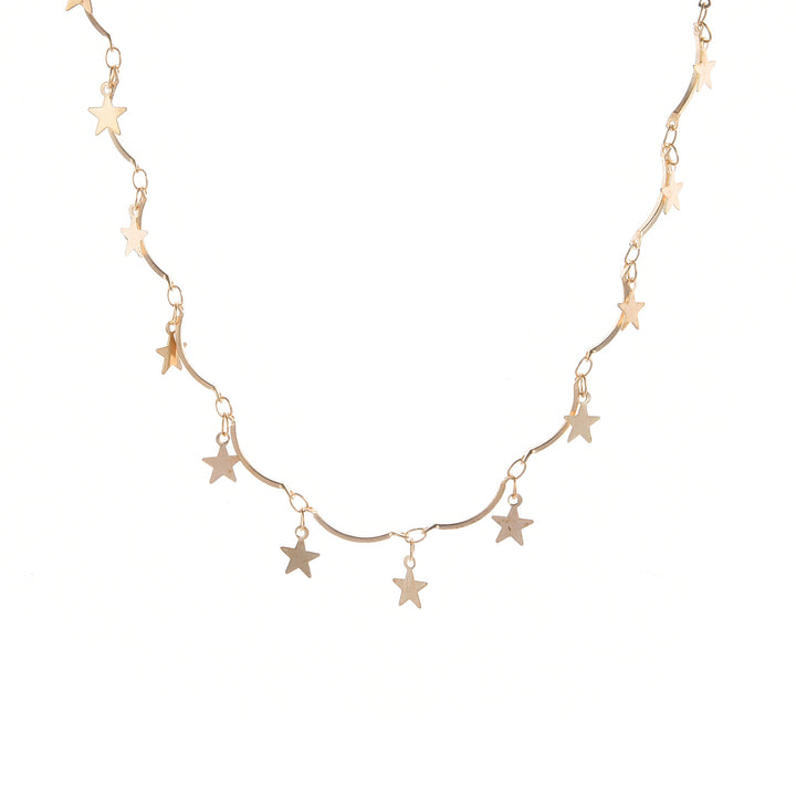 Star Charm Linked Chain Necklace Kalsten