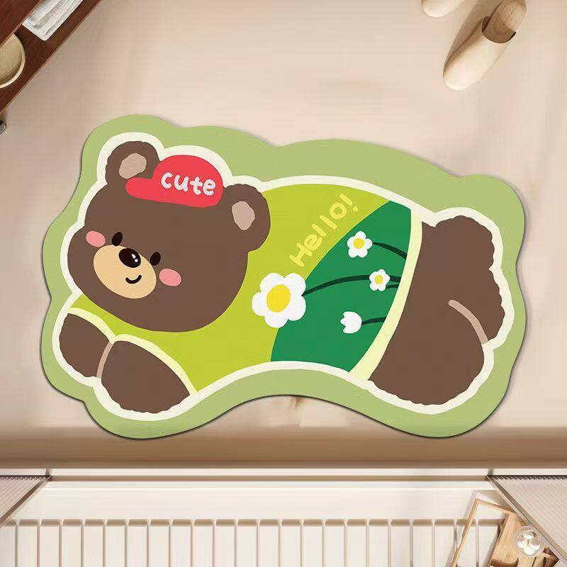 Cartoon Zebra Bath Mat for Bathrooms