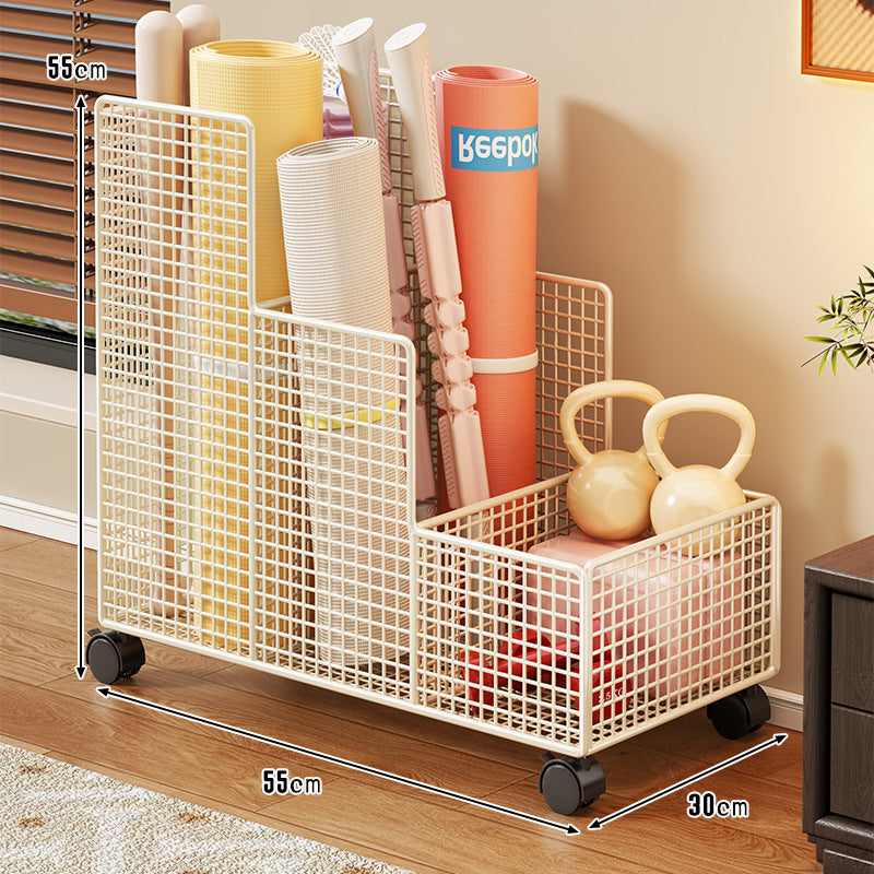 Vertical Mesh Multi-Compartment Fitness Mat and Equipment Organizer