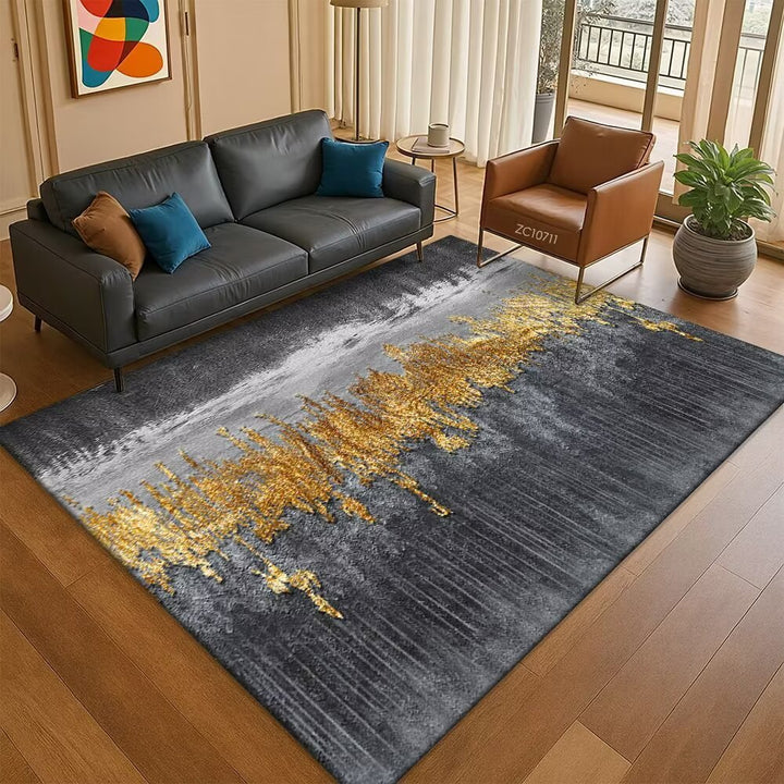 Leaf-Patterned Area Rug Kalsten