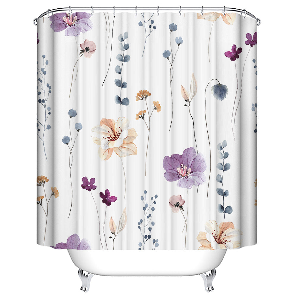 Leafy Floral Shower Curtain Kalsten