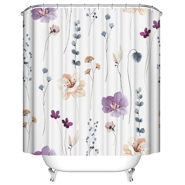 Leafy Floral Shower Curtain Kalsten