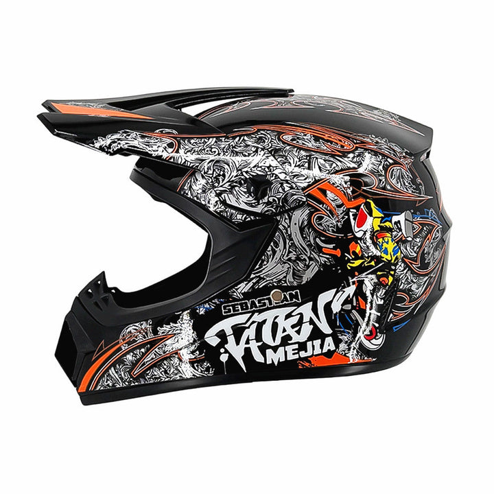 full-face motocross helmet with extended visor and reinforced chin guard Kalsten