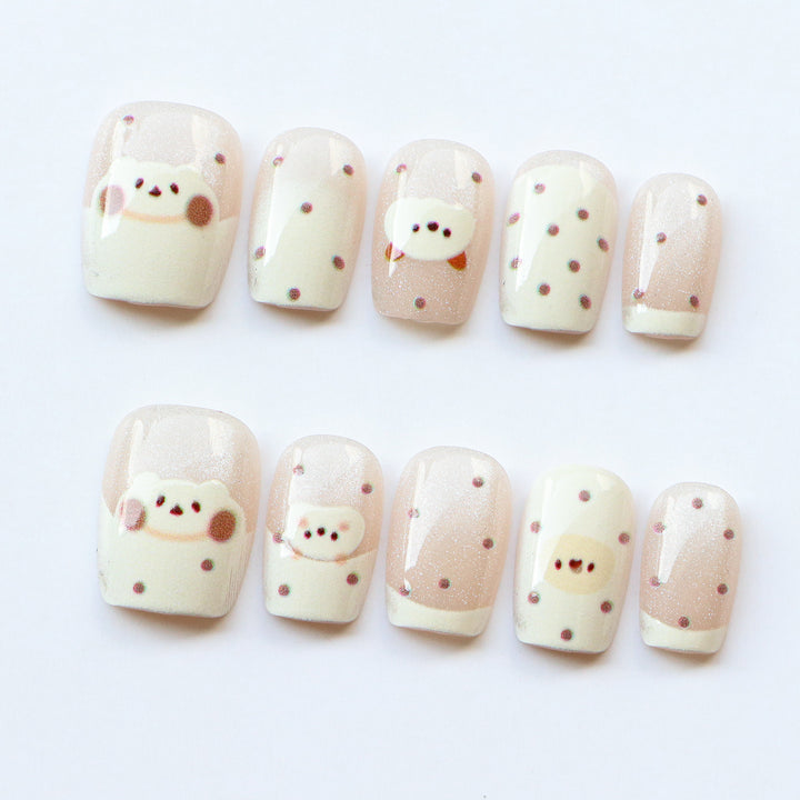 Cute Character-Inspired Press-On Nail Set