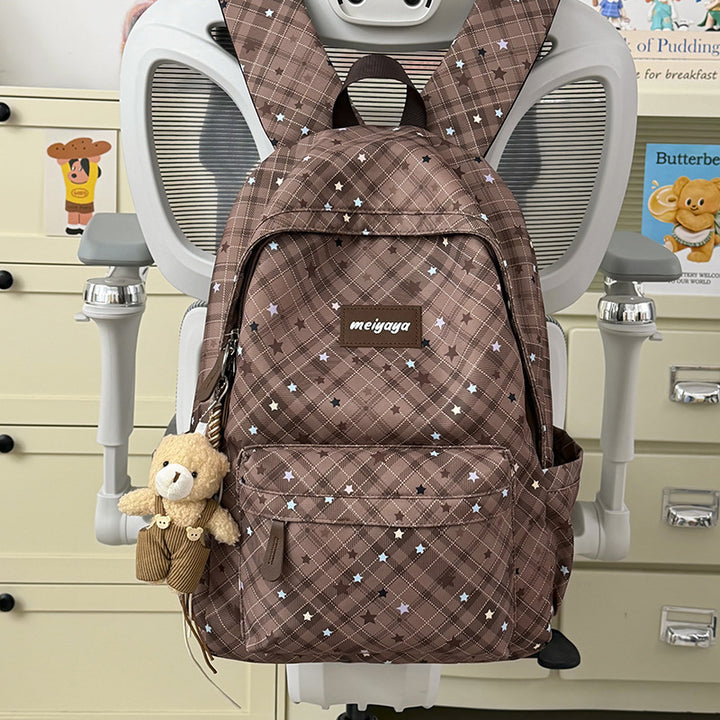 Stylish Lightweight Backpack with Cute Teddy Bear Keychain Kalsten