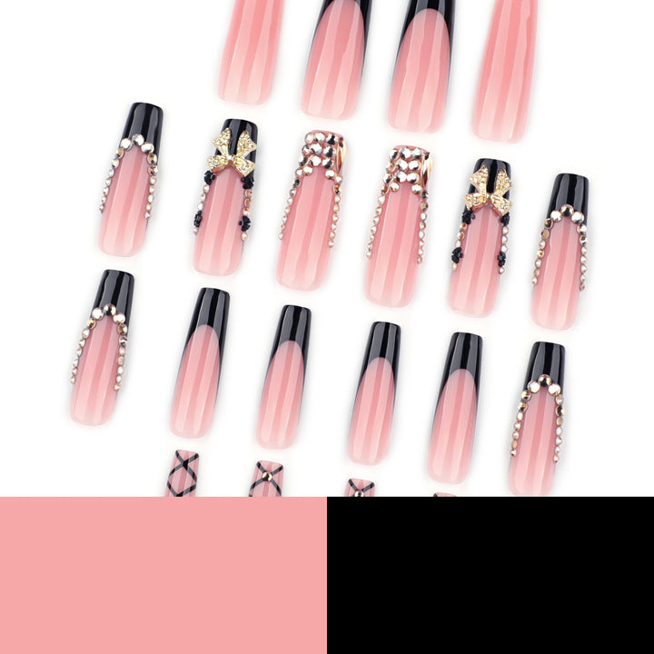 Glamorous artificial nails with jewelry accents Kalsten
