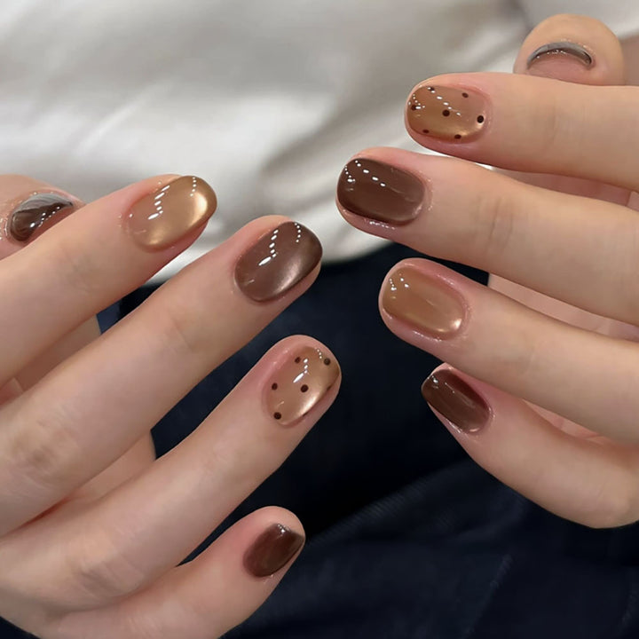 Artistic Press-On Nail Design