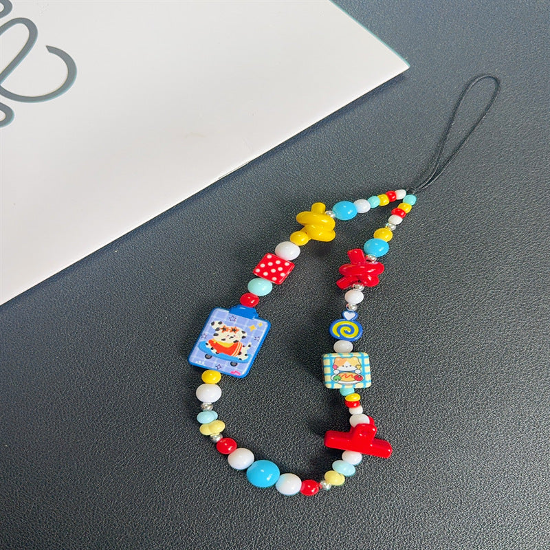 Colorful Themed Beaded Keychain Kalsten