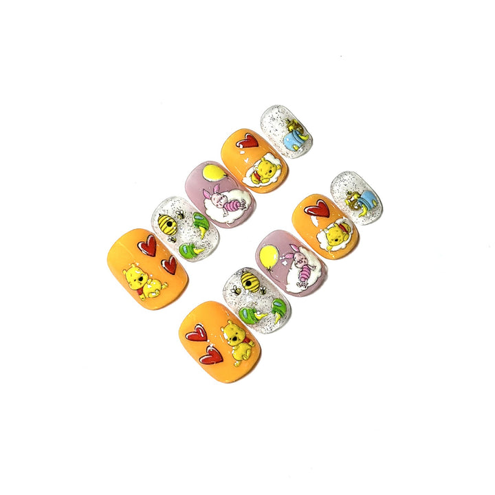 Character-Themed Press-On Nail Art Set