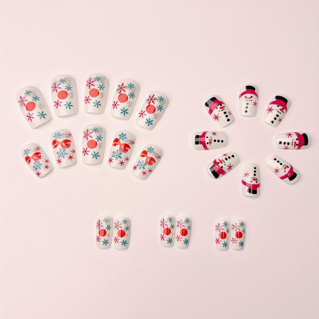 Festive Snowman-Themed Nail Art Kalsten