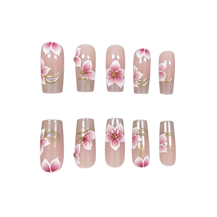 Floral Acrylic Nail Art Kalsten