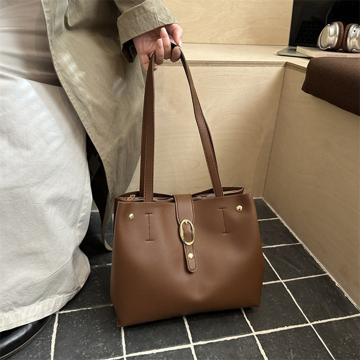 Structured Leather Tote Bag Kalsten