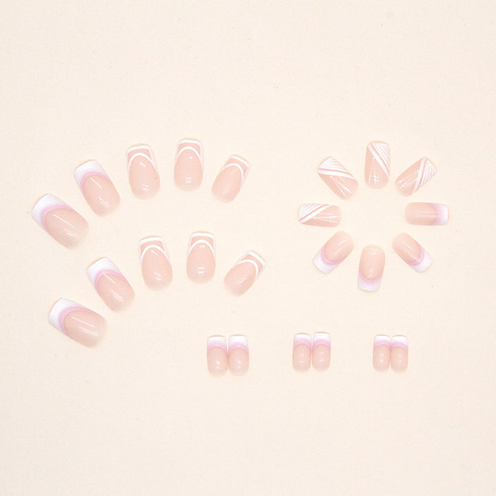 Elegant French Tip Acrylic Nail Design Kalsten