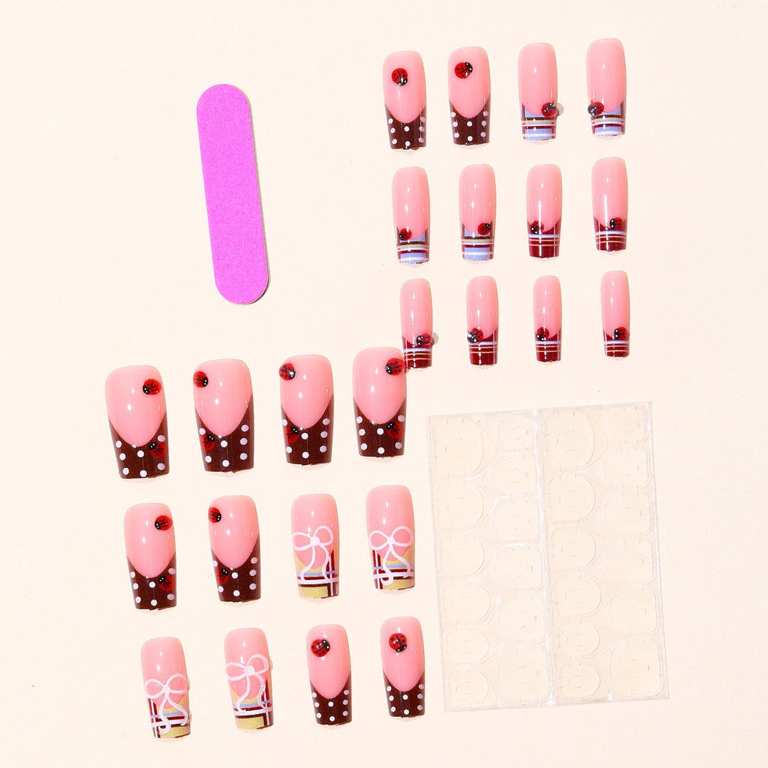 Decorative 3D Ladybug Nail Art Extensions Kalsten